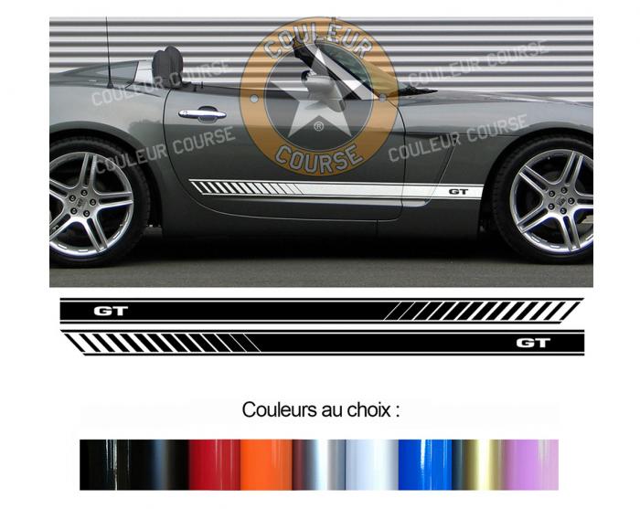 Sticker BANDES OPEL GT : Couleur Course