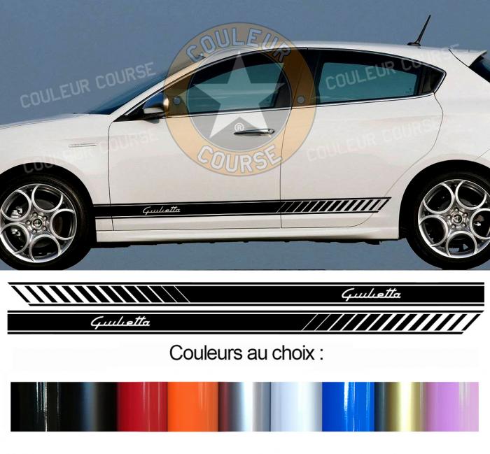 Sticker BANDES ALFA ROMEO GIULIETTA : Couleur Course