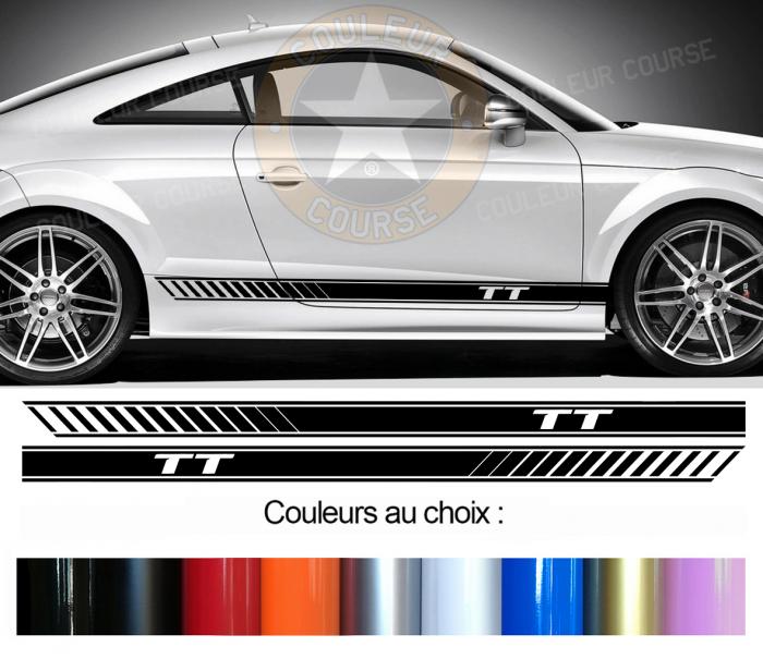 Sticker BANDES AUDI TT : Couleur Course