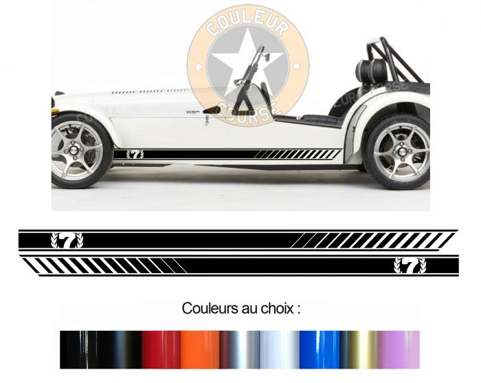 Sticker BANDES LOTUS SEVEN CATERHAM : Couleur Course