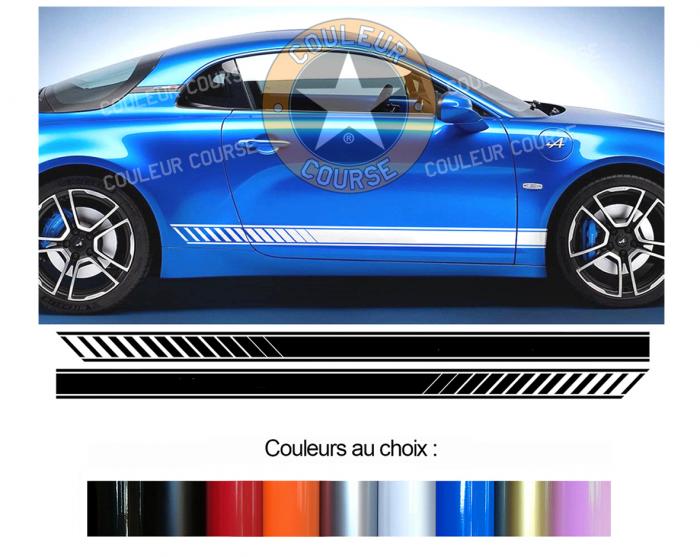 Sticker BANDES ALPINE A110 2018 : Couleur Course