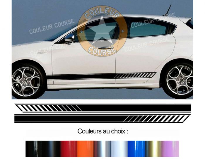 Sticker BANDES ALFA ROMEO GIULIETTA : Couleur Course