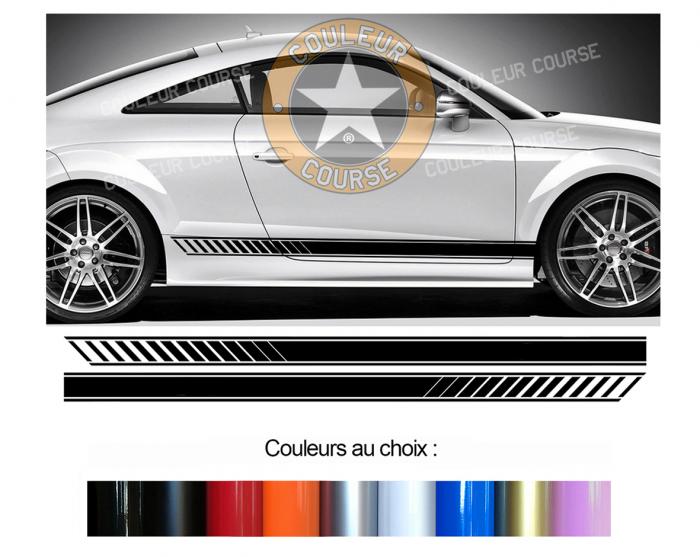 Sticker BANDES AUDI TT : Couleur Course