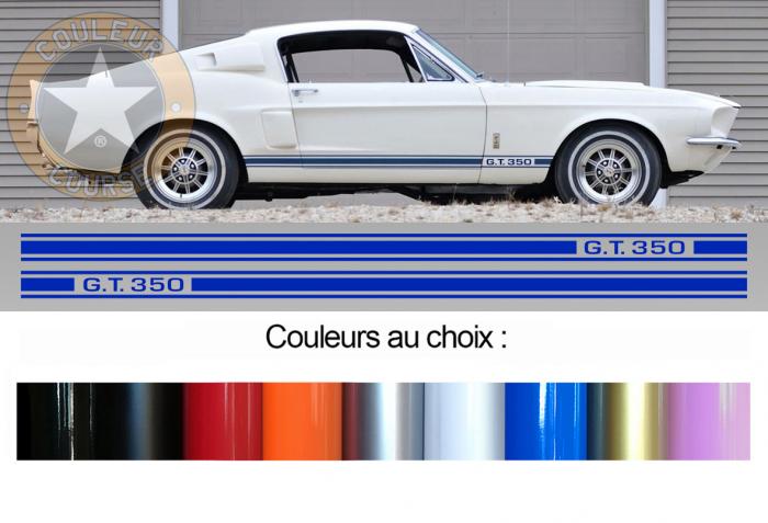 Sticker BANDES FORD MUSTANG GT350 : Couleur Course