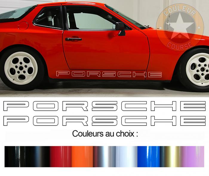 Sticker BANDES PORSCHE 924 944 : Couleur Course