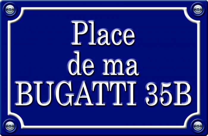 Sticker PLACE DE MA BUGATTI 35B : Couleur Course