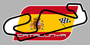 Sticker CIRCUIT CATALUNYA BARCELONE : Couleur Course