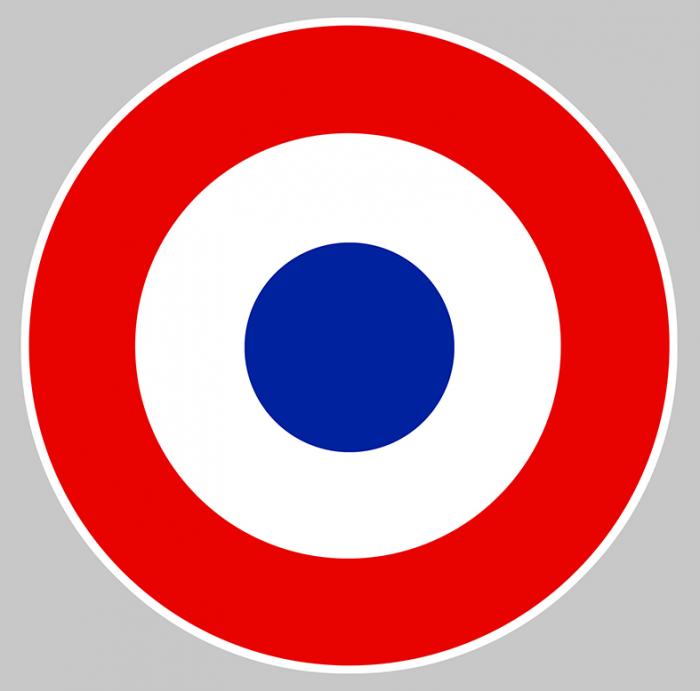 Sticker COCARDE FRANCAISE WW2 : Couleur Course