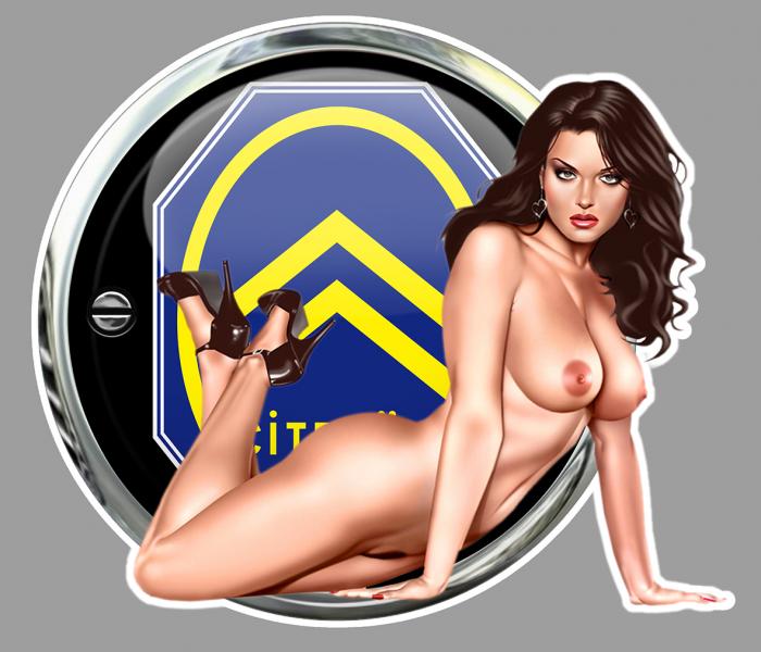 Sticker PINUP CITROEN : Couleur Course