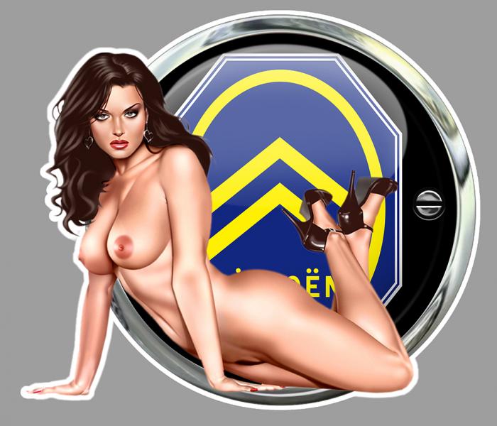 Sticker PINUP CITROEN : Couleur Course