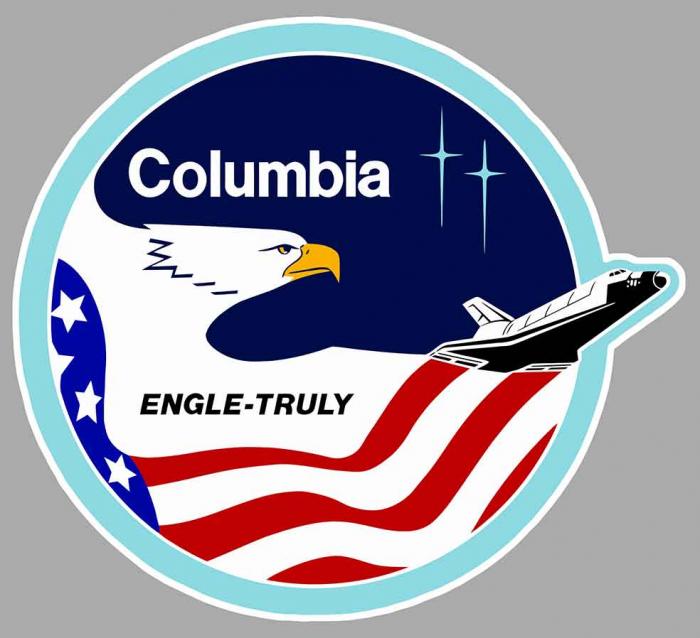 Sticker NAVETTE COLUMBIA NASA : Couleur Course