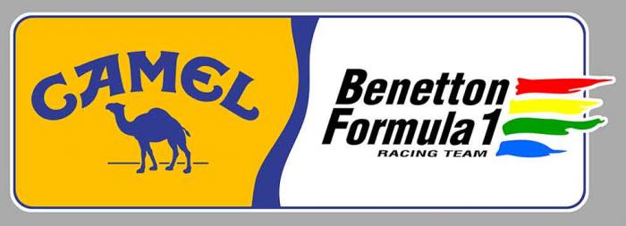 Sticker CAMEL BENETTON FORMULA 1 : Couleur Course