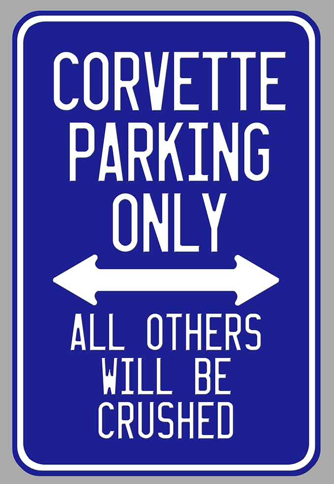 Sticker CORVETTE CHEVROLET PARKING : Couleur Course