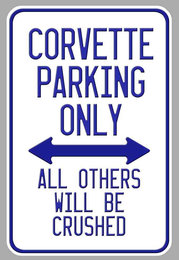 Sticker CORVETTE CHEVROLET PARKING : Couleur Course