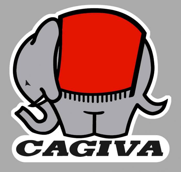 Sticker CAGIVA : Couleur Course