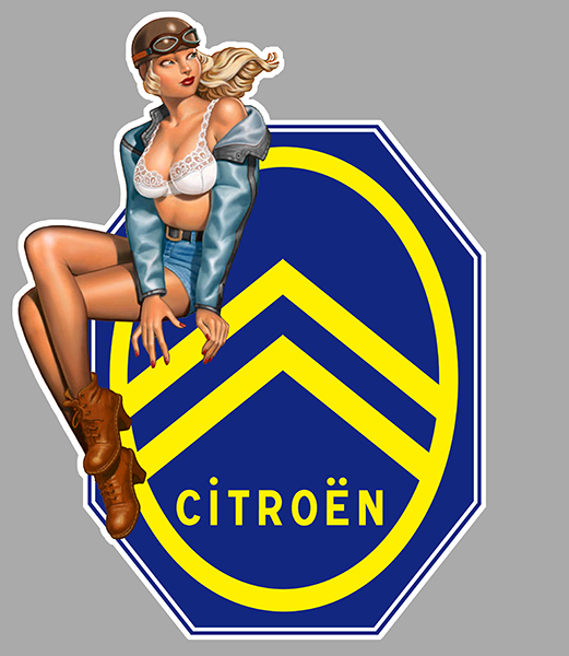 Sticker PINUP CITROEN : Couleur Course