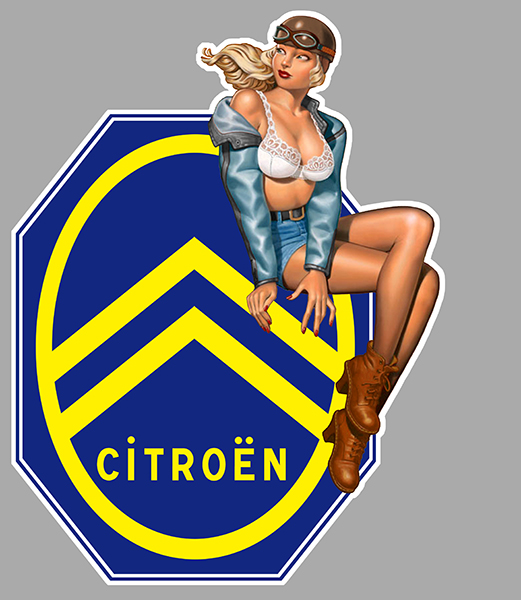 Sticker PINUP CITROEN : Couleur Course