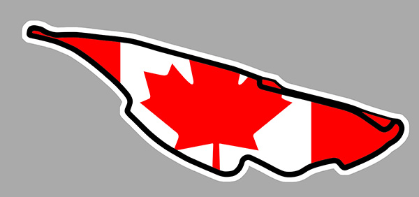 Sticker CIRCUIT GILLES VILLENEUVE CANADA : Couleur Course