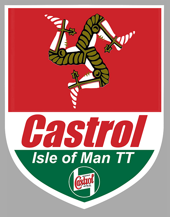 Sticker CASTROL ISLE OF MAN TT : Couleur Course