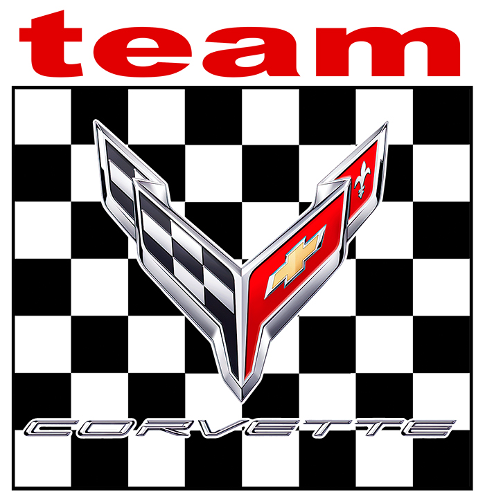 Sticker CORVETTE C8 CHEVROLET TEAM : Couleur Course