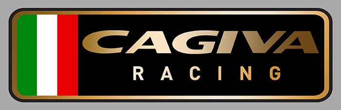 Sticker CAGIVA RACING : Couleur Course
