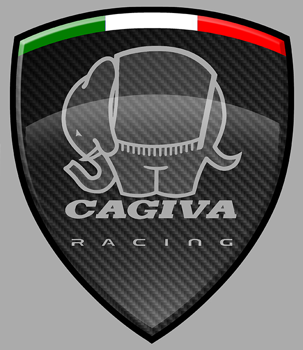 Sticker CAGIVA RACING : Couleur Course