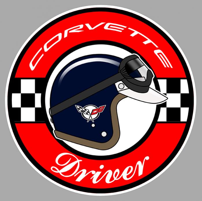 Sticker CHEVROLET CORVETTE DRIVER : Couleur Course