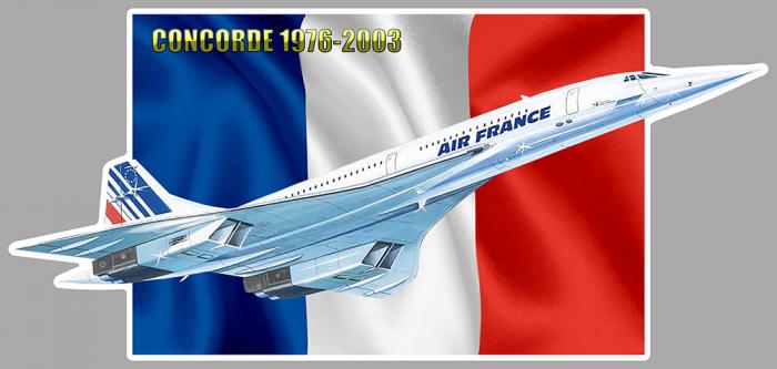 Sticker CONCORDE AIR FRANCE SUPERSONIQUE : Couleur Course