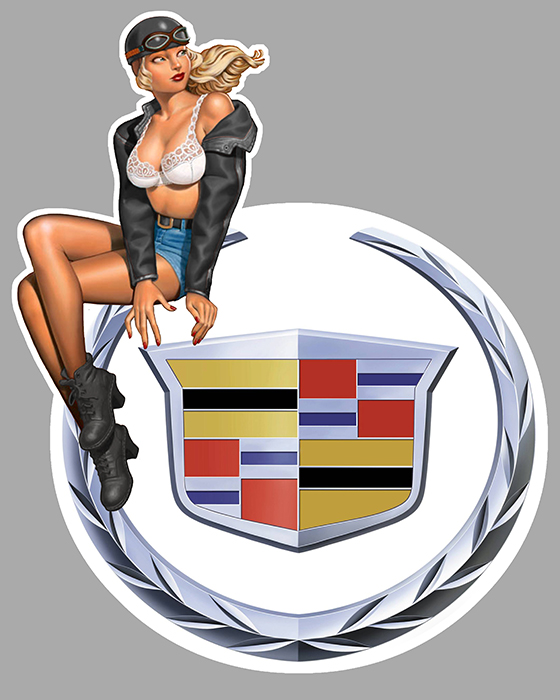 Sticker CADILLAC PINUP : Couleur Course