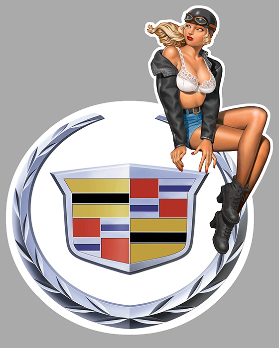 Sticker CADILLAC PINUP : Couleur Course