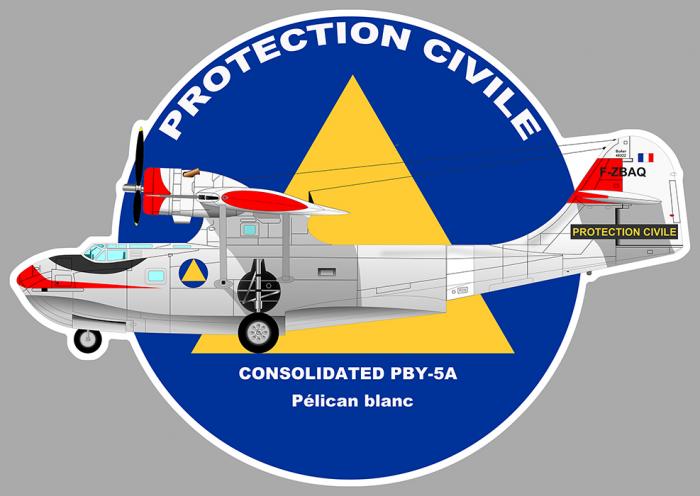 Sticker CATALINA PROTECTION CIVILE : Couleur Course