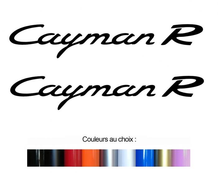 Sticker 2 X Cayman R Porsche : Couleur Course