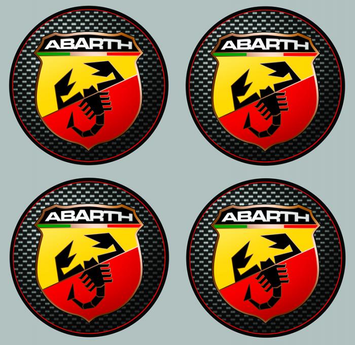 Sticker 4 X ABARTH : Couleur Course