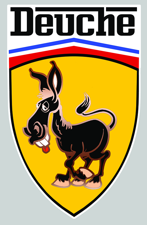 Sticker 2CV CITROEN DEUCHE MEHARI : Couleur Course