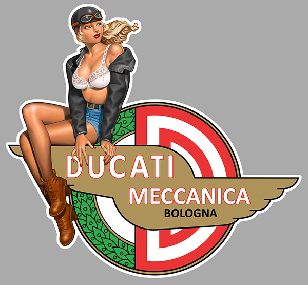 Sticker PINUP DUCATI : Couleur Course