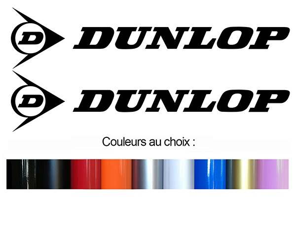 Sticker 2 X DUNLOP : Couleur Course