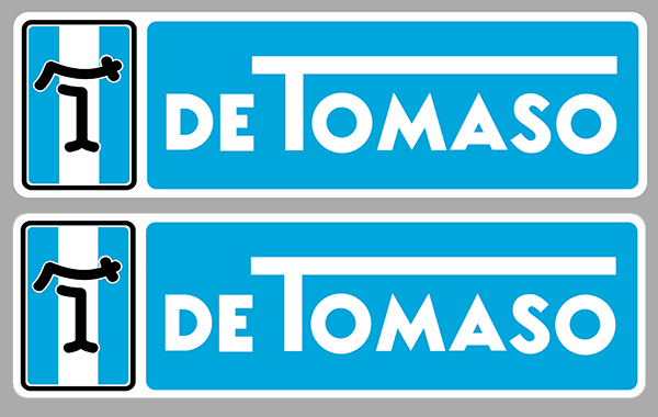 Sticker 2 X DE TOMASO : Couleur Course