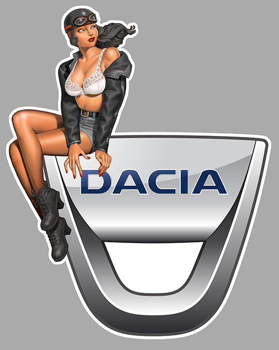 Sticker PINUP DACIA DUSTER : Couleur Course