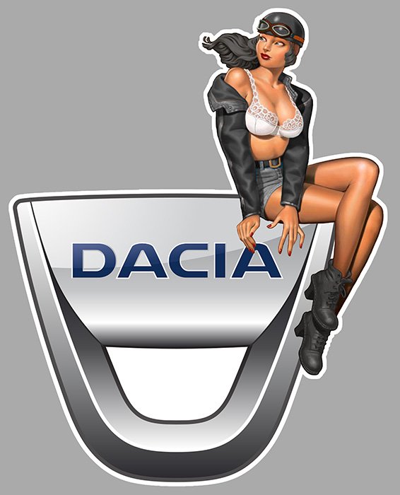 Sticker PINUP DACIA DUSTER : Couleur Course