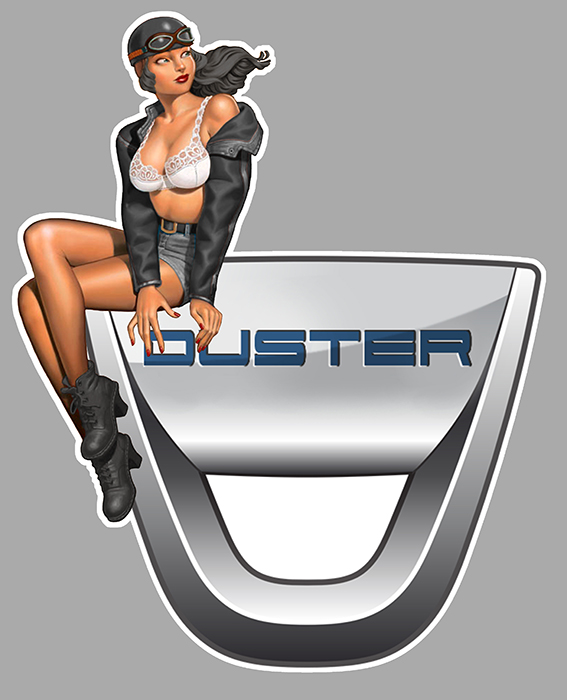 Sticker PINUP DACIA DUSTER : Couleur Course