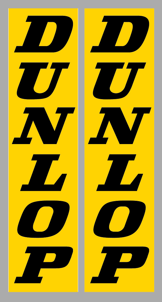 Sticker 2 X DUNLOP : Couleur Course