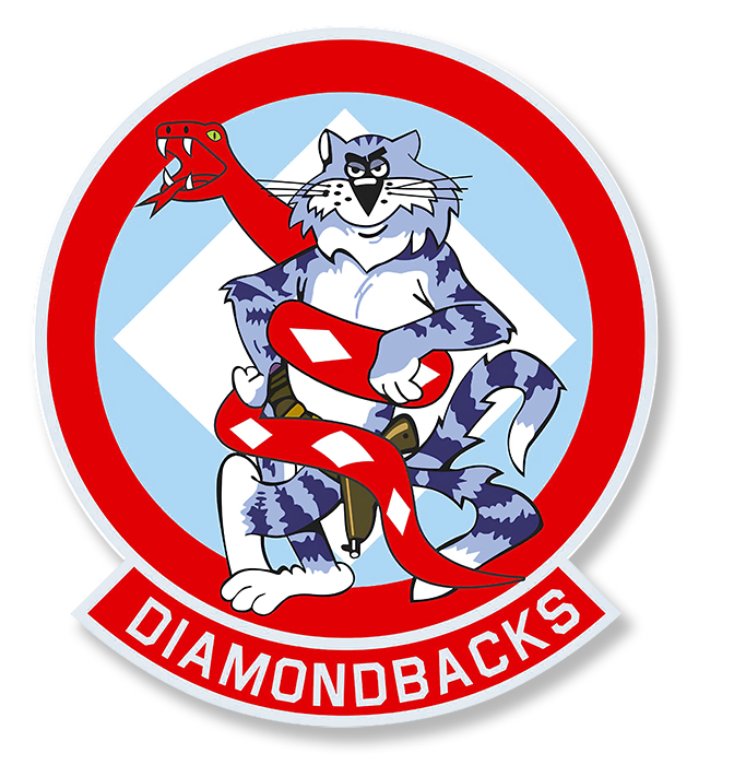 Sticker F14 TOMCAT DIAMONDS BACK : Couleur Course