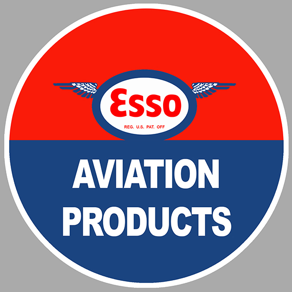 Sticker ESSO AVIATION : Couleur Course