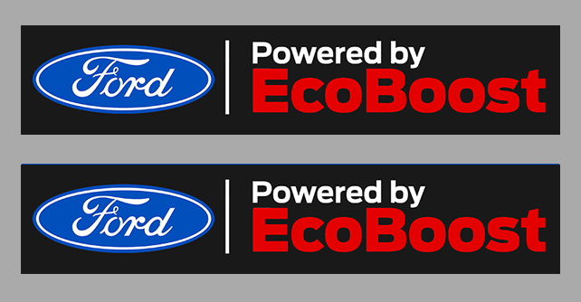 Sticker 2 X FORD ECOBOOST : Couleur Course