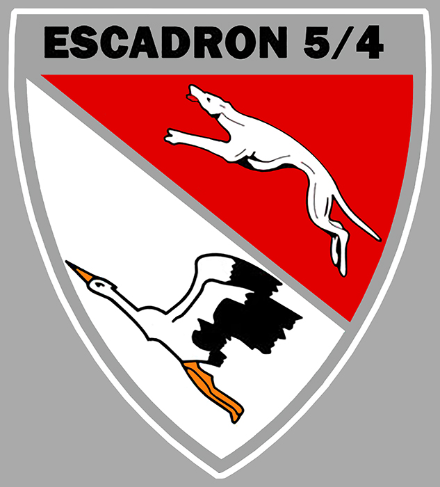 Sticker ESCADRON 5/4 SAINT DIZIER : Couleur Course