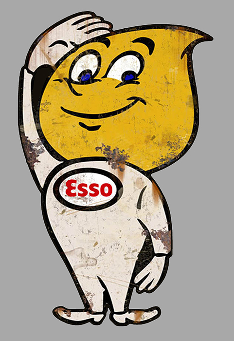 Sticker ESSO USÉ SALI : Couleur Course