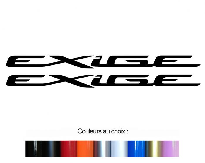 Sticker 2 X LOTUS EXIGE : Couleur Course