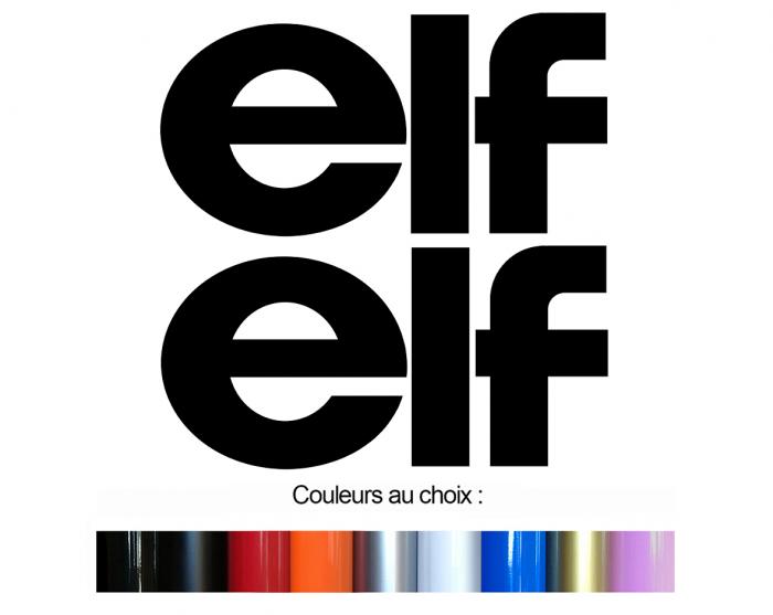 Sticker 2 X ELF : Couleur Course