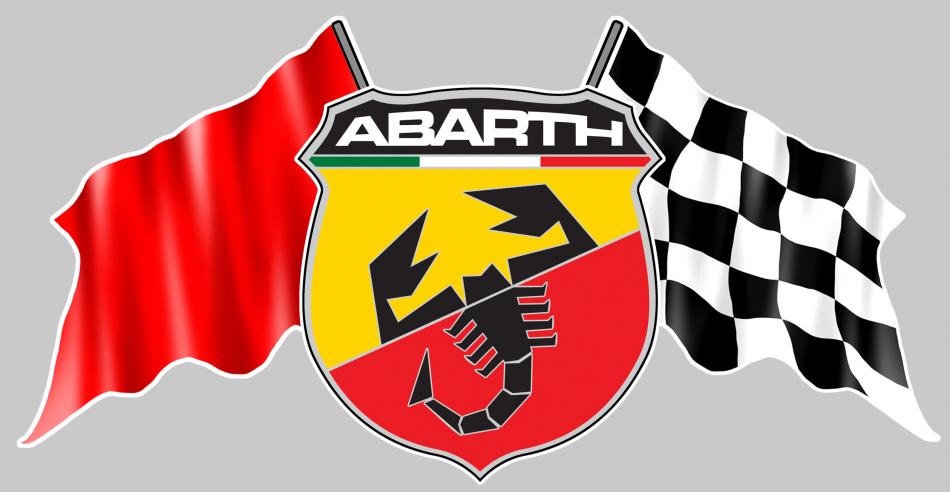 Sticker DRAPEAU DAMIERS ABARTH FA076 : Couleur Course