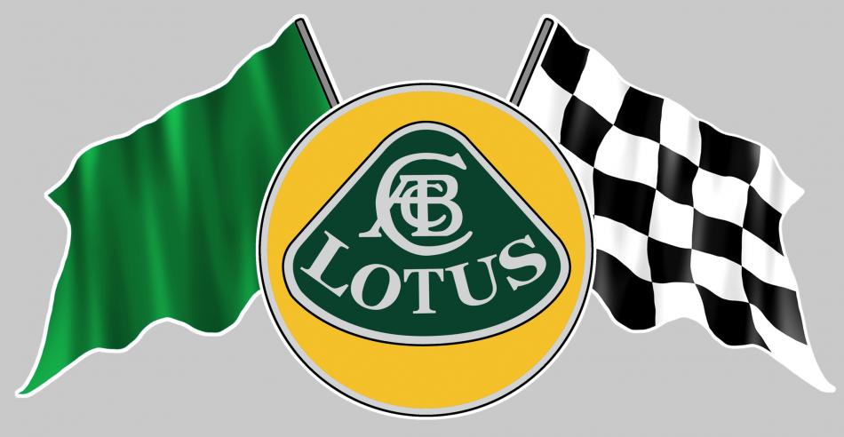 Sticker DRAPEAU DAMIERS LOTUS FA080 : Couleur Course